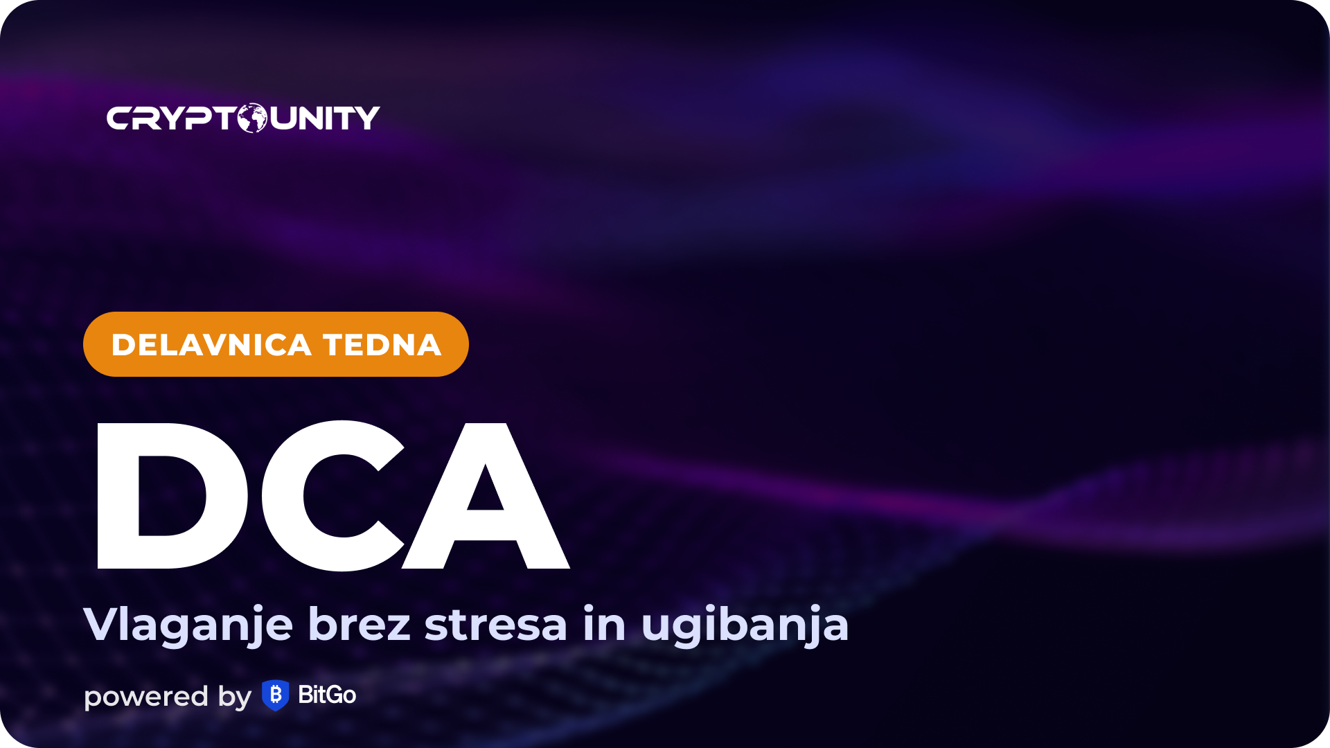 Delavnica tedna: DCA — kako vlagati v kripto brez stresa in ugibanja