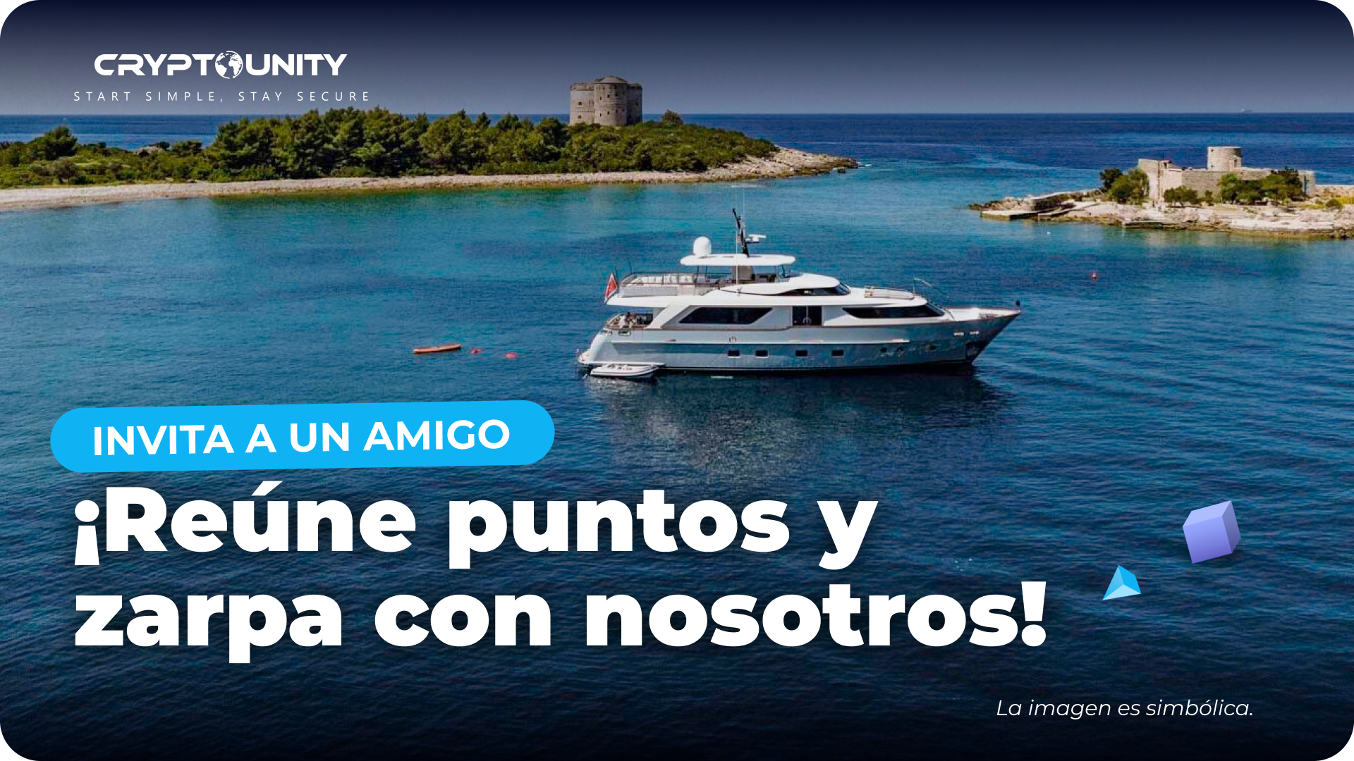 ¡CryptoUnity te lleva en un yate! 🛥️