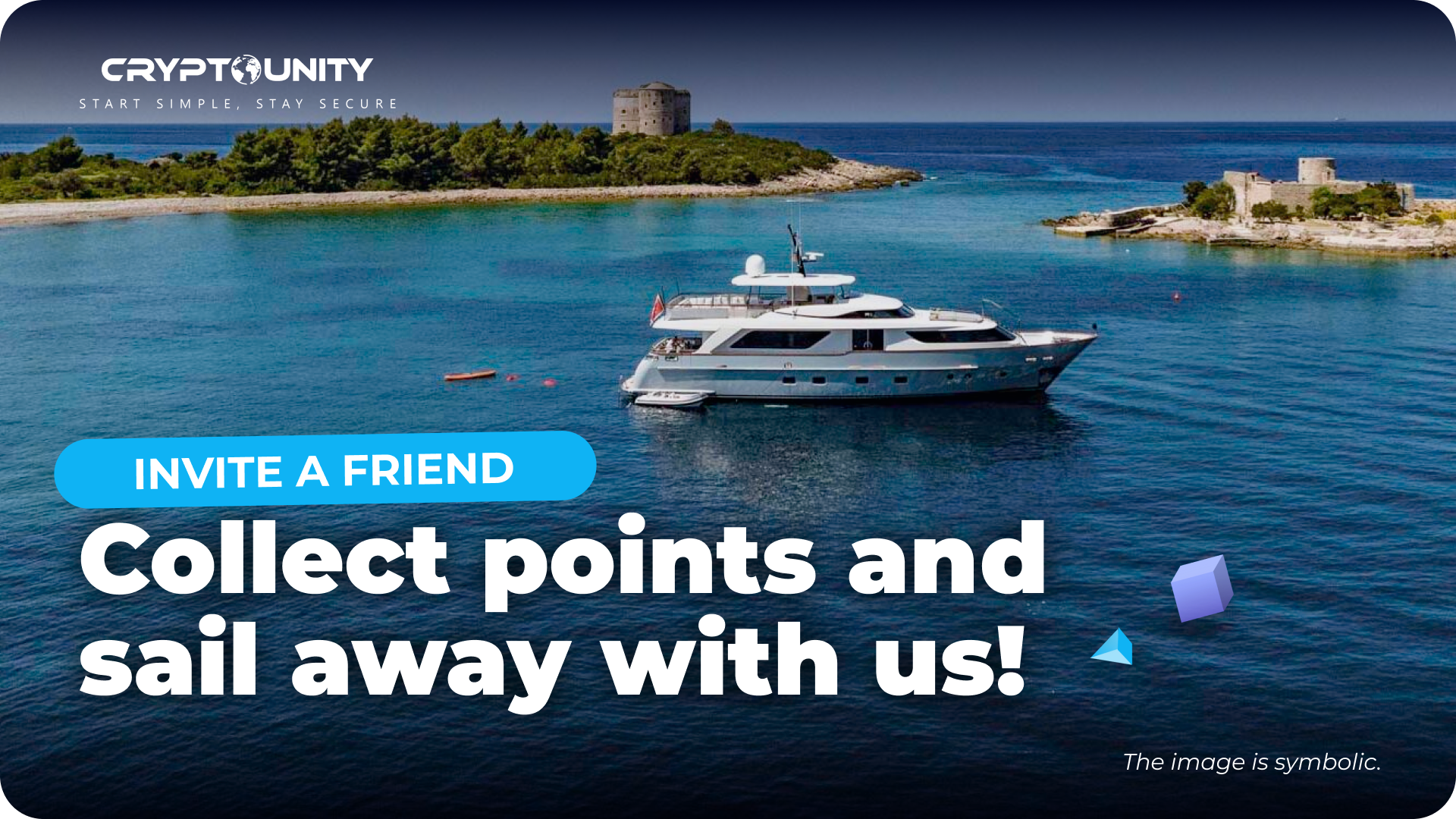 CryptoUnity is taking you on a yacht! 🛥️