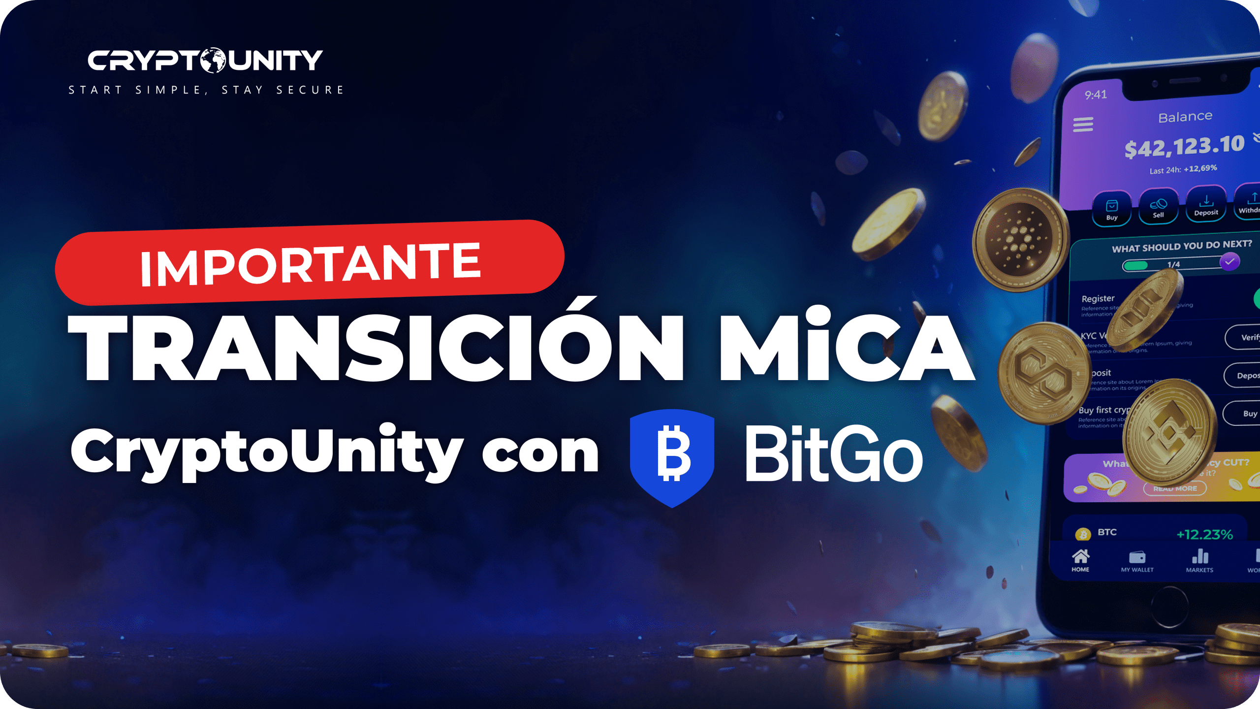 Importante actualización de CryptoUnity y transición a MiCA