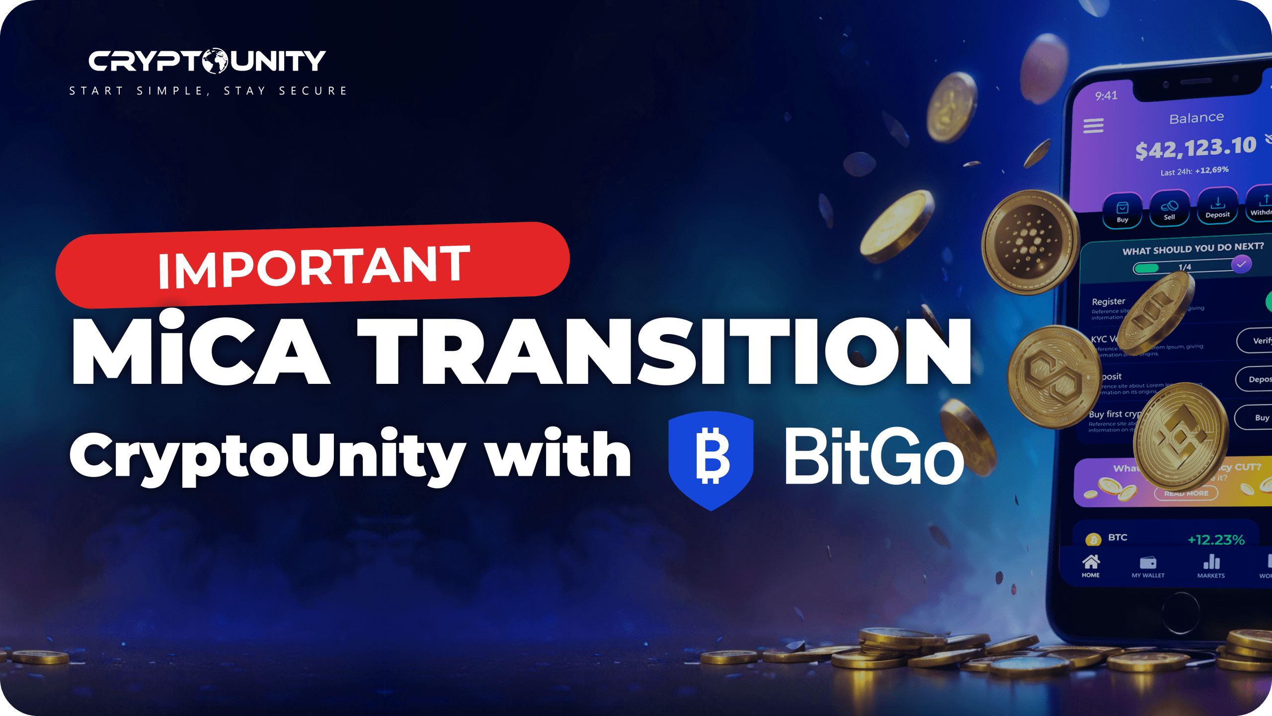 Important CryptoUnity upgrade and MiCA transition