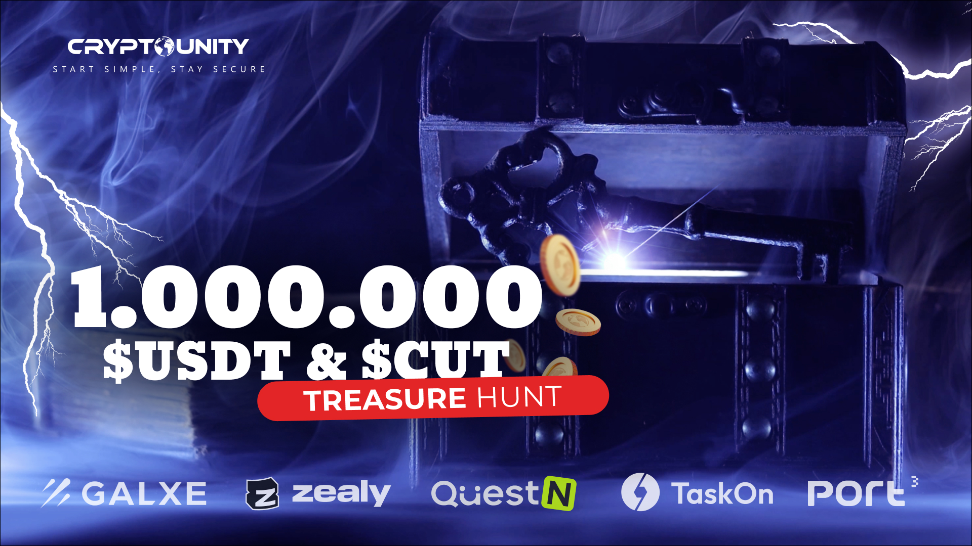 🚀 Razkrivamo Ultimativni Lov na Zaklad za 1.000.000 $USDT & $CUT airdropom! 🚀